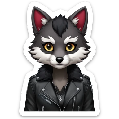 Edgy anthro furry by Falvie, LiLaiRa, AngieWolf sticker