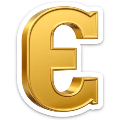 Symbole de currency en or en forme de lettre F précise, seul, 3D, brillant, style emoji simple et lisible sur fond uni. pas une autre lettre

Fcoins sticker