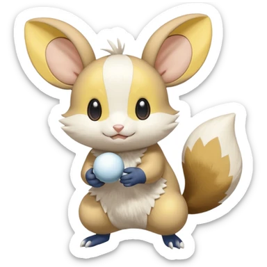 Dedenne-Meowstic-Emolga-Minccino-fusion sticker