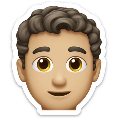 caucasian oval face, prominent cheekbones, expressive eyes, short wavy hair, and a warm, sincere expression, wearing a dark clerical robe and a white cravat. sticker