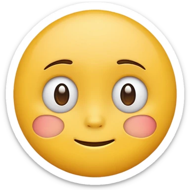 mix of these two 🥺☺️ but make it classic emoji not woman or man face and without hearts and a little bit sad but still smile sticker