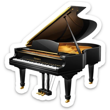 grand piano sticker