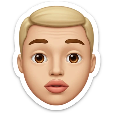 Male with big lips more big  sticker