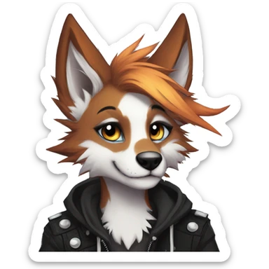 Edgy punk anthro furry by Falvie, LiLaiRa, griffsnuff, AngieWolf sticker