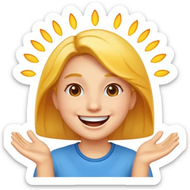 Overly happy and excited sticker