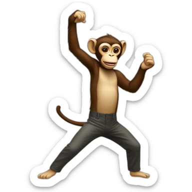 Monkey dancing macarena sticker