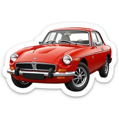 1978 Mgb gt siren red buiscit interior chrome bumper sticker