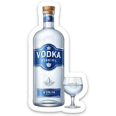  vodka bottle with logo sticker