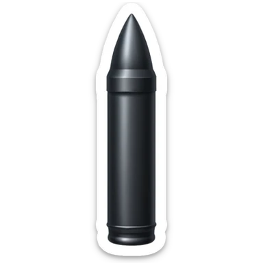 black long bullet sticker