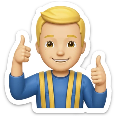 fallout 4 vault boy with thumbs up sticker