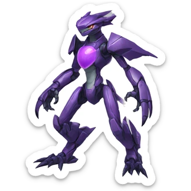  Cool Edgy Godly Futuristic Digimon-Fakemon-Genesect-Reptile full body sticker
