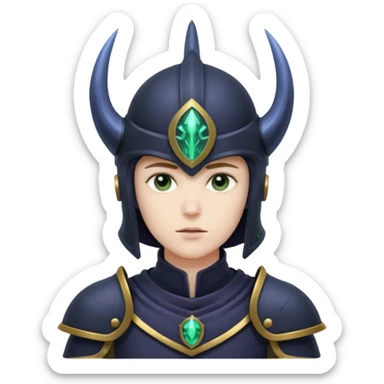 mystic knight with helmet eldricth powers sticker