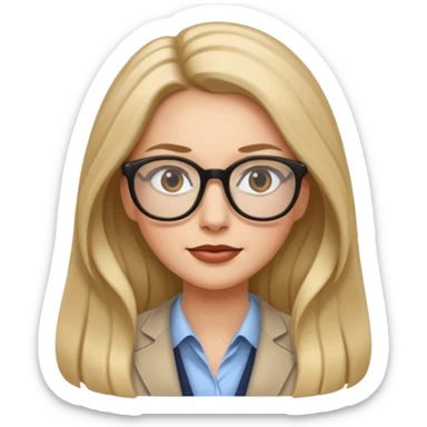 cewe rambut panjang ambis yang pake kacamata sticker