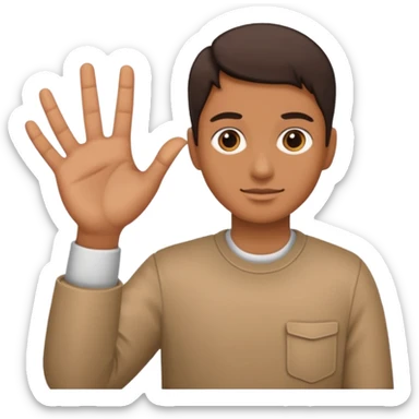 Un bonhomme tenant un 6 dans la main gauche et un 7 dans la main droite sticker