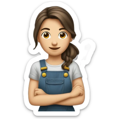 Fille qui poursuit garçon avec un couteau dans les mains sticker