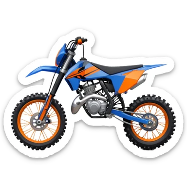 Blue dirt bike 85cc ktm sticker