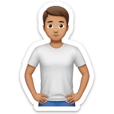 Side view of Man standing with his hands on his hips sticker