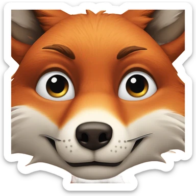 katsune head frowning face  sticker