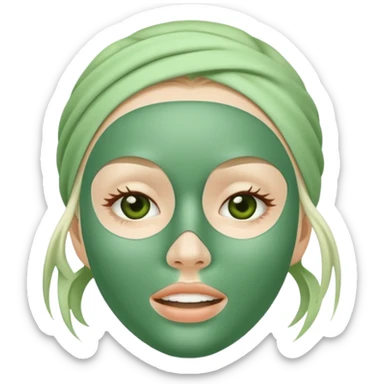 Skincare mask sticker