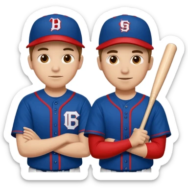 quiero dos equipos enemigos de baseball  sticker
