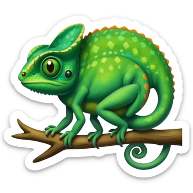 Emoji de camaleón, que sea bonito, tierno y único para compartir con mi pareja, entonces que sea único sticker