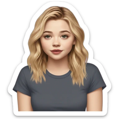 chloë grace moretz wearing tee sticker