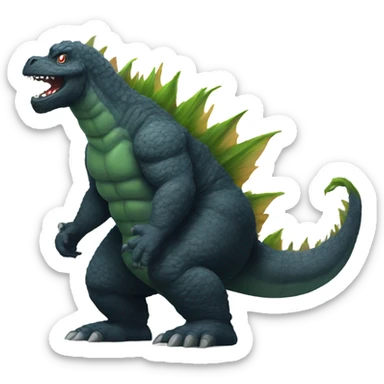 Godzilla with an Afro  sticker