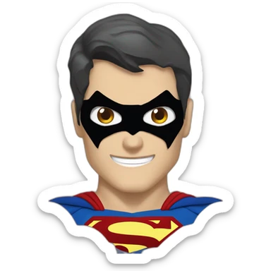 Superman fusionner batman sticker
