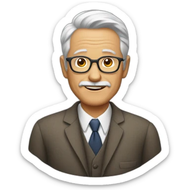 Hombre calvo de 70 años sticker