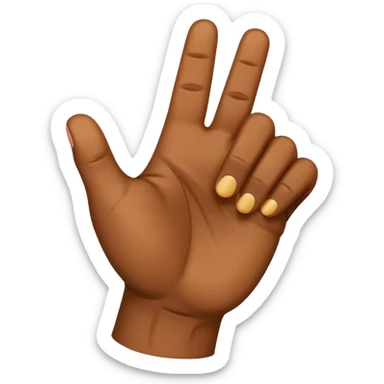 brown skin right hand, fist with thumb out, front view, emoji style sticker