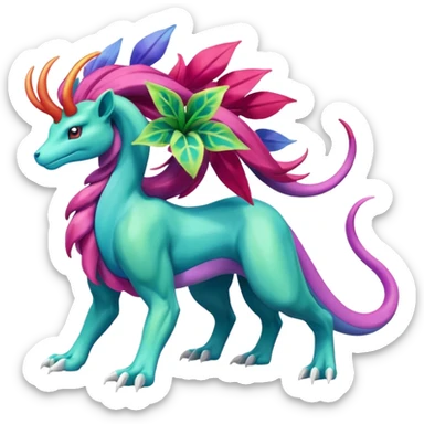 Suicune-Meganium-fusion (full body) sticker
