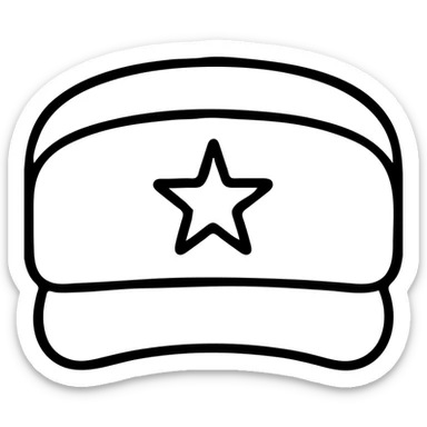 Communist cap with red star sticker