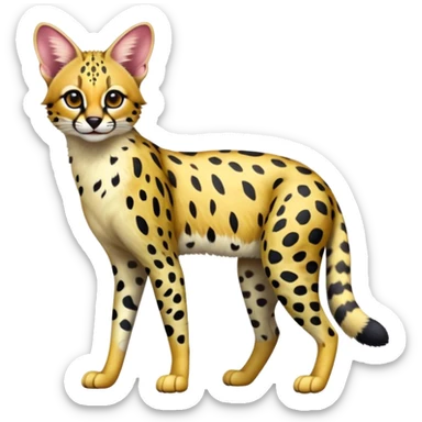 Colorful Serval-Genet-Ocelot-hybrid, full body sticker