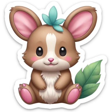 Teddiursa-Minccino-Floragato-fusion  sticker