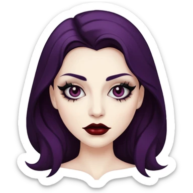 vamp with mascara  sticker