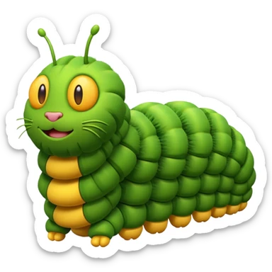 3d Caterpillar sticker