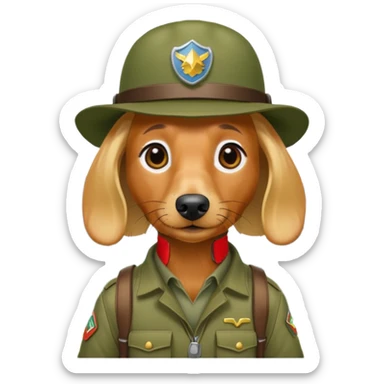 blonde daushund hiking ranger sticker