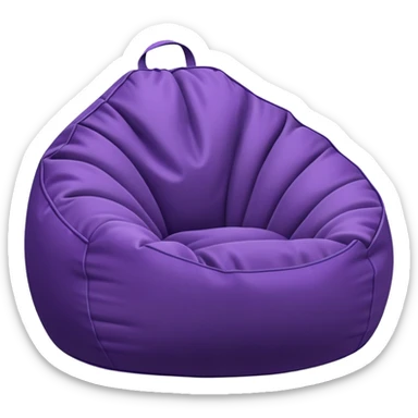 Bean bag chair purple without people  sticker