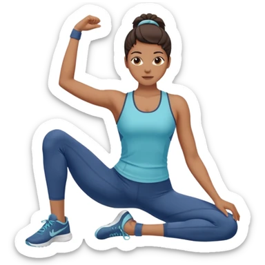 mulher alongando sticker