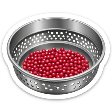 Un tamis avec des trous pour tamiser des baies de sichuan sticker