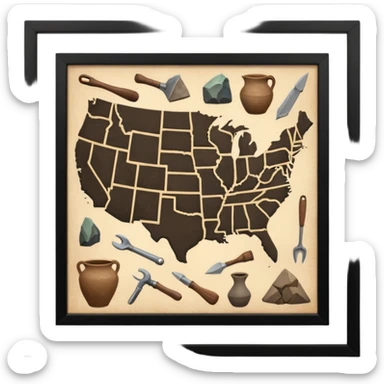 Midwestern United States Archaeology sticker