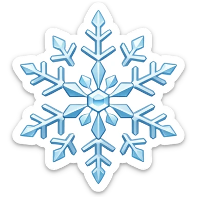 Snow flake, 128 x 128 sticker