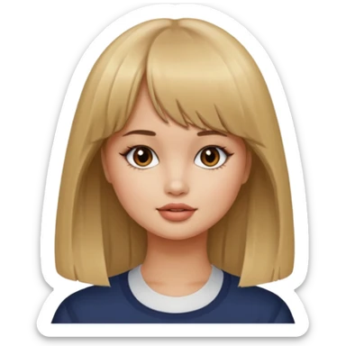 Debby Ryan (dirty blonde hair with straight bangs) sticker