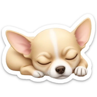 Sleeping all beige Chihuahua   sticker