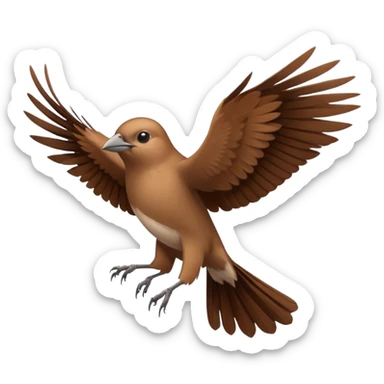 Nightingale bird fly sticker