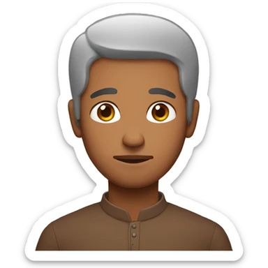 Sad brown man, wearing a Kurta sticker