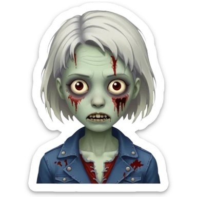 parisian zombie french girl sticker