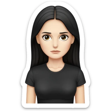 Demi Moore serious up to the waist sticker