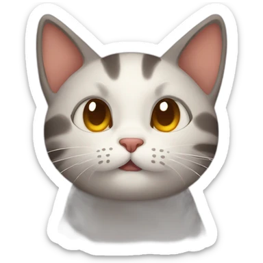 sleepy cat kiss pleading sticker