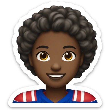Black girl wearing buffalo bills clothes sticker